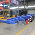 Shipping 20ft 40ft 45ft Container Chassis Semi Trailer Extendable Skeleton Truck