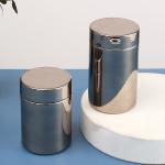 250ml Plastic Custom Logo Design Chrome Gun Gray Color Supplement PE Container
