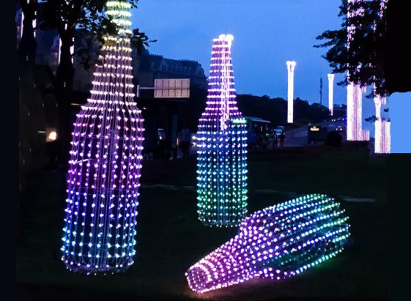 LED Outdoor Iron Art Bottle Modeling Lamp Landscape Lamp Decoration Can Be
