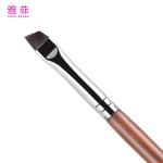 TOUCH UP 20 Custom LOGO Angled Eyeliner Pen Wide Flat Vegan Makeup Brush Wooden