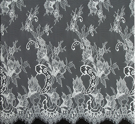 Green Environmental Protection Eyelash Lace Fabric for Wedding Dress