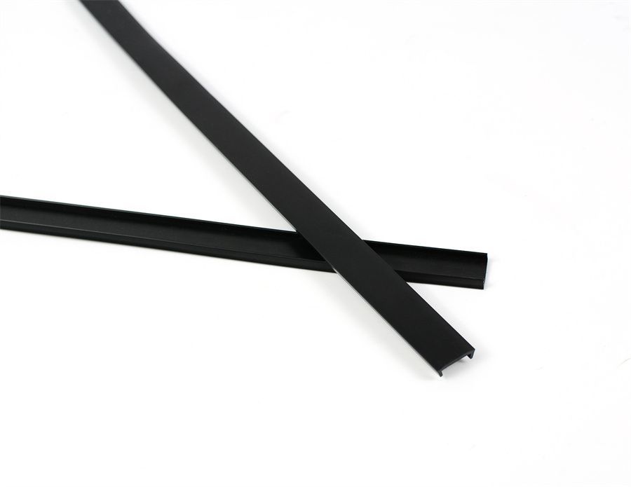Black PVC Cover Rigid Clip Profiles ABS PP Extruiosn