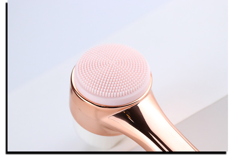 Double Surface Manual Facial Cleansing Brush Soft Synthetic Hair Silicone