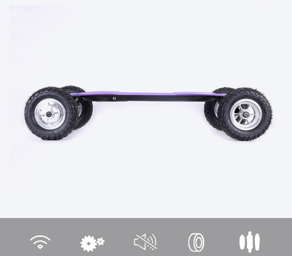 Inflatable Wheel Four Wheel Electric Skateboard Big Foot Large Power Motor