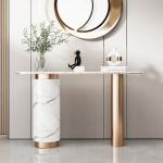 Stainless Steel & Marble Console Tables - Timeless Modern Design