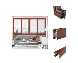 Quality 260mm*260mm Aluminum Window Profiles Wood Grain Surface wholesale