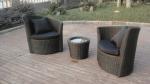 Outdoor Garden Brown PE Rattan Obelisk Chair With Aluminum Frame