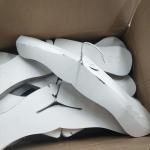 No Creases White Trouser Coat Hangers , Paper Material Shoulder Guard