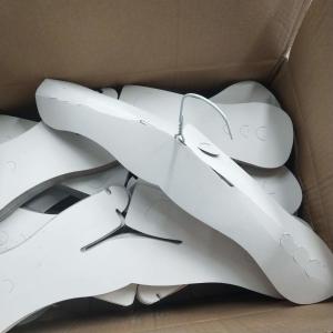 Quality No Creases White Trouser Coat Hangers , Paper Material Shoulder Guard wholesale