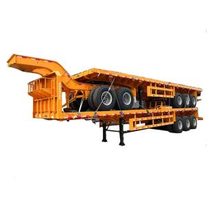 Quality Multi Funtion flatbed semi trailer 75 Ton Trailer Hydraulic Low Bed Trailer wholesale