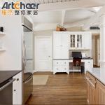 Customized Size Kitchen Furniture Solid Wood Kitchen Cabinet Sets with Grey