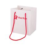 Square Bottom White Paper Bags Gift Flower Packaging Cotton Rope Handle