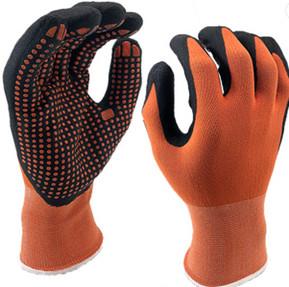 Quality Coated Nitrile Dots Personal Protective Equipment Gloves Nylon Spandex Liner wholesale