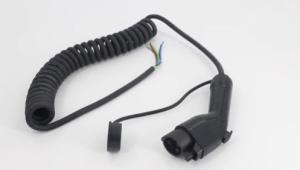 Quality Tethered Type 1 Charging Cable 32A 7.2kW Spiral Coiled EV Cable wholesale