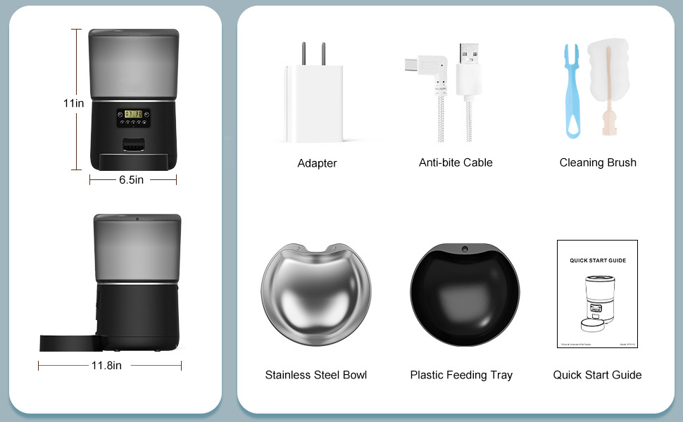 4L Automatic Pet Bowl Feeder Stainless Steel Self Feeding Cat Bowl