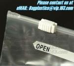 slider zipper bag with white printing for food storage, Shopping / Food / Snacks