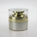 Free sample 15g 30g 50g acrylic white and silver cosmetic cream airless jar