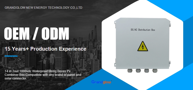 14 in 2out 1000vdc Waterproof String Boxes Pv Combiner Box Compatible with any brand of panel and solar connector.