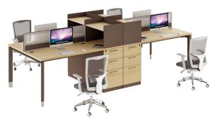 Quality modern 4 seater office cubicle workstation table furniture wholesale