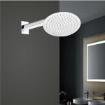 Sliver Rotatable Overhead Rainfall Shower Head Rotatable High Temperature