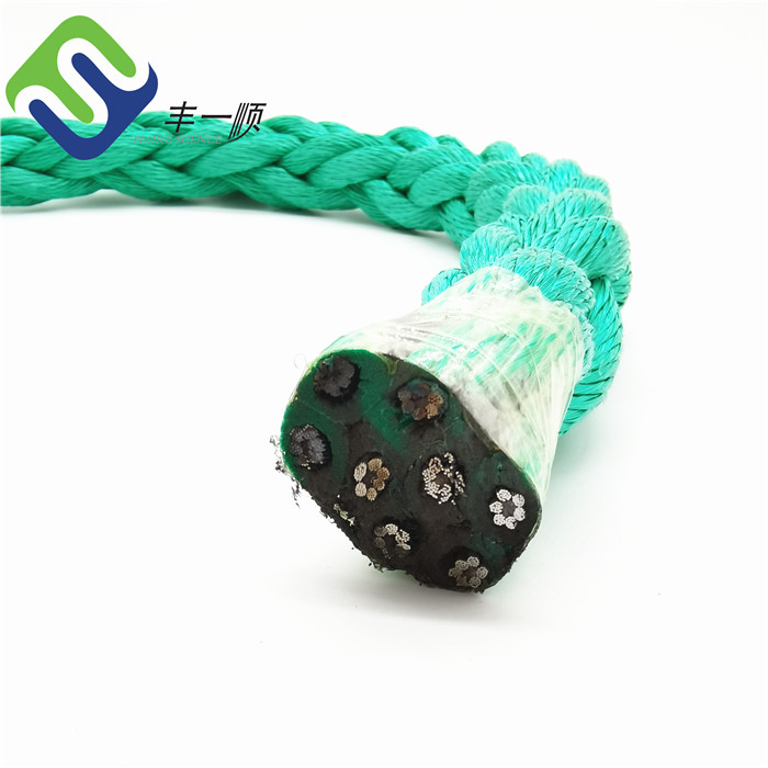 8 6 Strand 20mm Pp Combination Rope With Steel Or Fiber Core For Ships