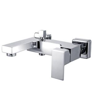Quality Chrome plated Single Handle Brass Bathtub Faucet Built - In Two Holes wholesale
