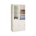 Waterproof Knock Down Sliding Glass Door Metal Display Cabinet