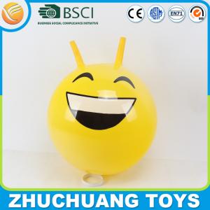 Quality 45cm kids bounce emoji space hopper ball wholesale
