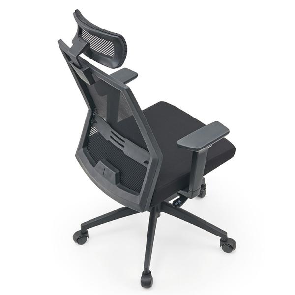 No Handrail Office Chair with Lumbar Support Reversible Armrests and Breathable