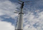 Single Arm CCTV Electrical Power Pole Steel Light Poles Custom