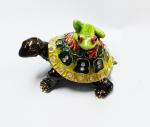 Fashion enamelled metal turtle jewelry box with turtle trinket box
