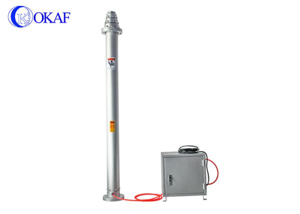 3-18 Meter Telescopic Light Tower , DC12V-15A Mobile Pneumatic Tower Mast For