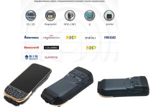 China Black Color LED Screen Wireless Android Barcode Scanners Waterproof Portable PDA 16GB ROM + 2GB RAM on sale