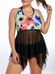 swimwear women bikini Large size swimsuit black dress Beach vacation sexy piece