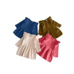 Toddler Girls Knitted Sweater Boutique Princess Dress Pink Mini Dresses For