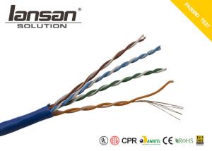 Quality 100Mhz UTP HDPE Cat5e Lan Cable CCC Unshielded 24AWG 0.50mm Al Foil wholesale