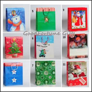 Quality promotion chridtmas gift wrapping printed handbag souvenir wholesale