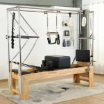 Cheap price Malaysian oak wood cadillac all in one pilates reformer with piano