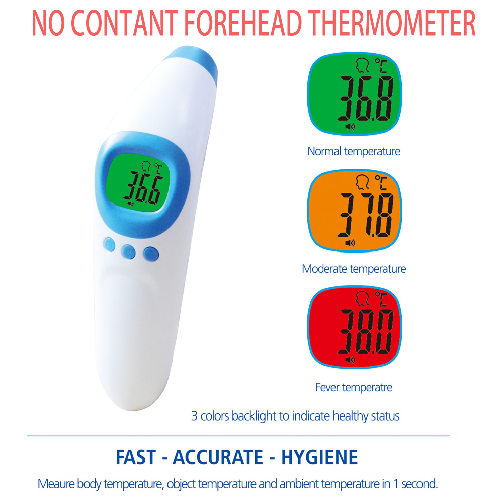 Baby ABS Material 32℃ Medical Infrared Forehead Thermometer