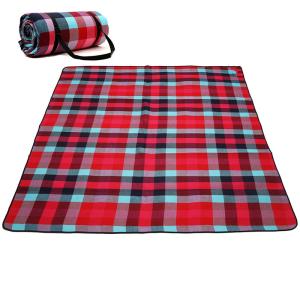 Quality Checkered Portable Beach Mat , Water Repellent Pocket Picnic Blanket wholesale