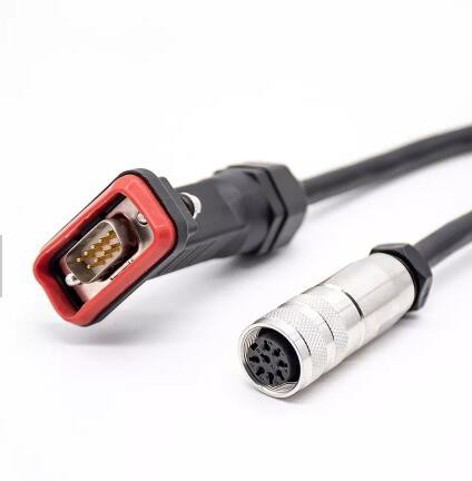 Waterproof AISG Panel Mount D Sub Connector 9 Pin Male Straight