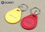 EM4100 Blank UID Round RFID Key Fob , Rfid Tag Keychain FCC CE Certificate