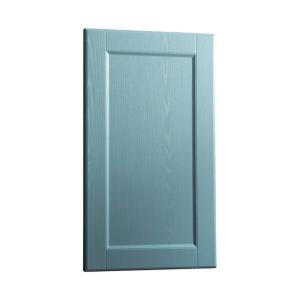 Quality 348 * 608mm Shaker Kitchen Cabinet Doors Bule Wood Texture Pvc Film Surface wholesale