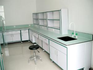 Quality School Science Laboratory Wall Bench With 12.7mm Solid Physicochemical Board wholesale