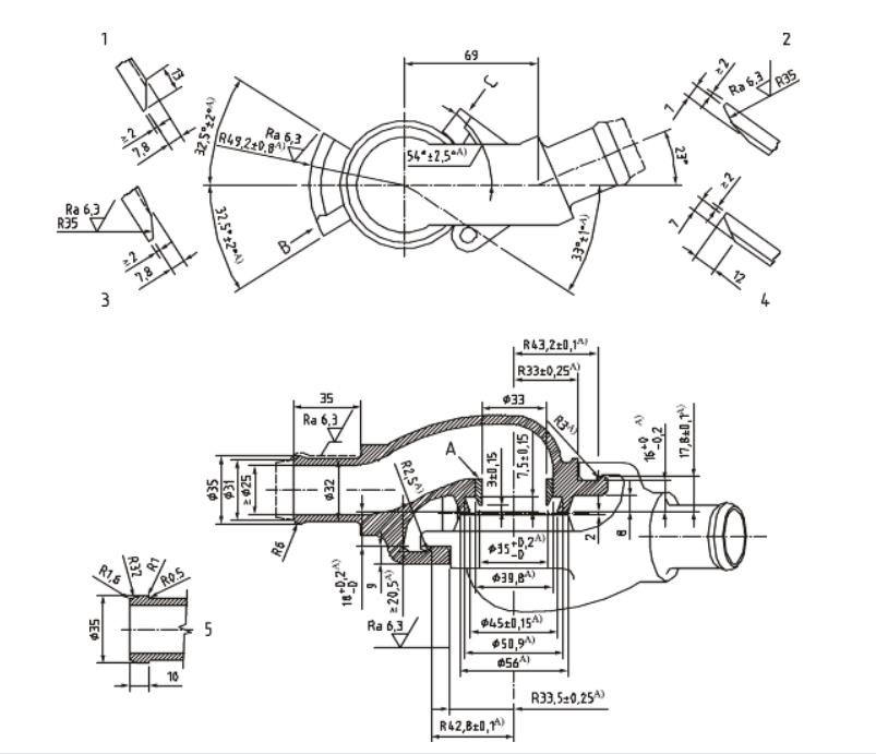 11MPA Railway Braking System Hose Connector UIC Standard Electrophoretic Coated