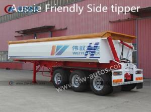 Quality Aussie Friendly ADR Standard 25cbm 3 Axle Side Dump Semi Trailer wholesale