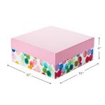 10" Square Watercolor Dots Packaging Gift Box Matte Lamination