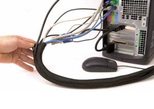 Quality Durable Heat Proof Cable Sleeve , Black / Blue Electrical Wire Sheathing wholesale