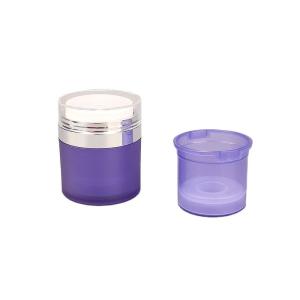 Quality Refillable Double Wall Round Airless Pump Jar Acrylic Cream Packaging Jar wholesale