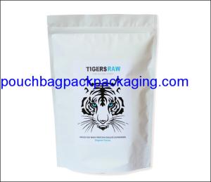 Quality White printing stand up pouch, doypack with zip lock, stand up mylar bag for packaging wholesale